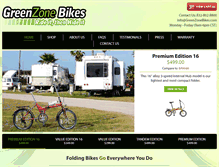 Tablet Screenshot of greenzonebikes.com